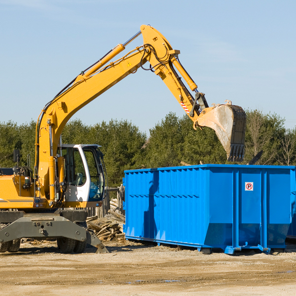 can i choose the location where the residential dumpster will be placed in Brookeville MD